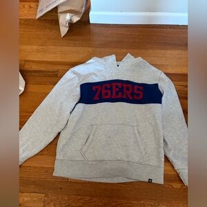 47 Grey Hoodie with Black Logo Tag